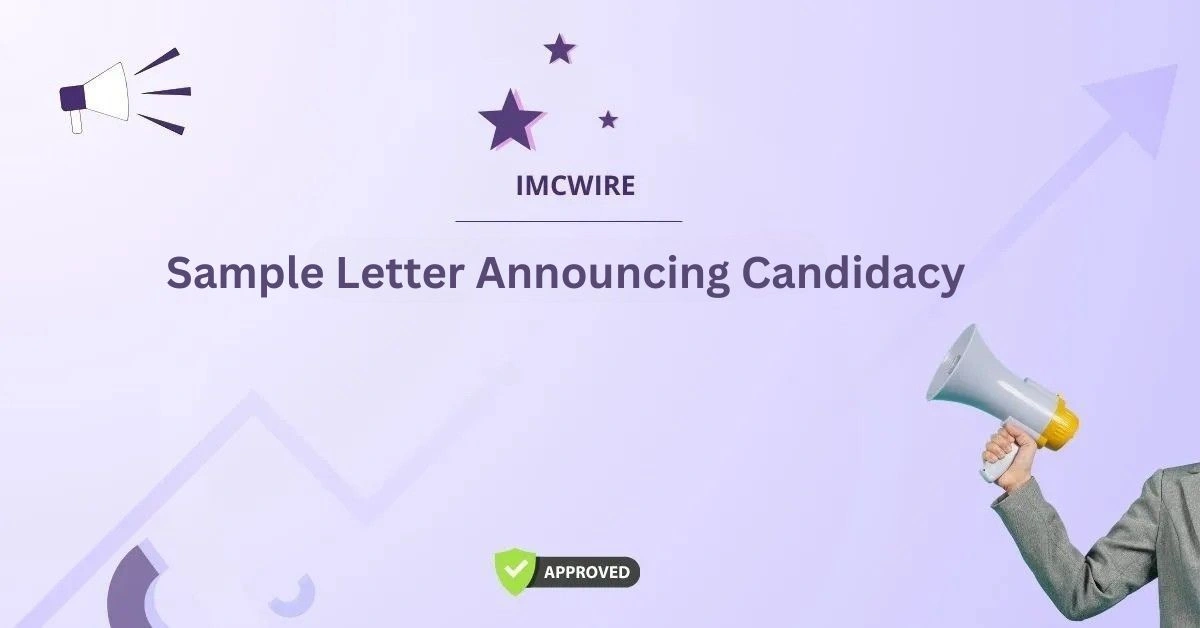 Sample Letter Announcing Candidacy